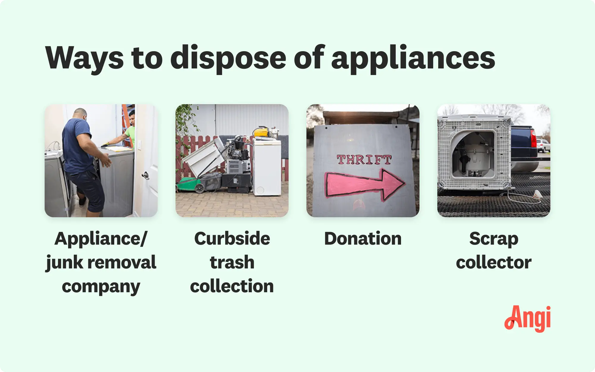 Average junk removal costs in Minnesota broken include options like appliance removal.