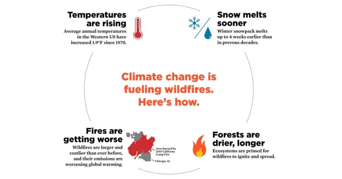 How climate change causes wildfires.