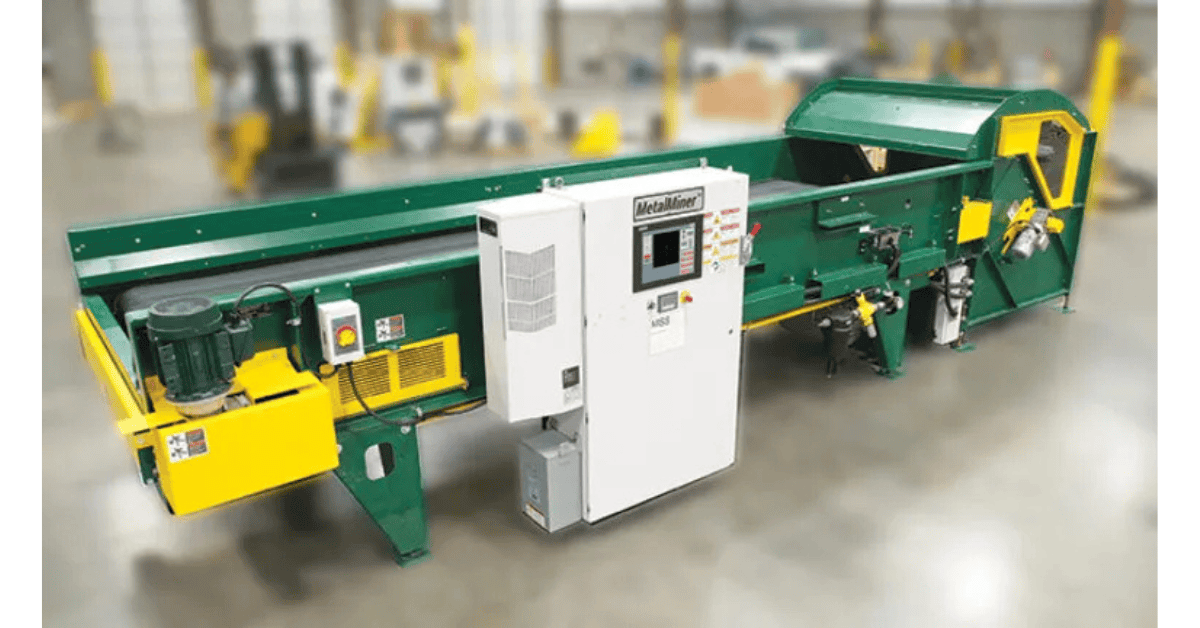 An advanced e-recycling sorting machine.